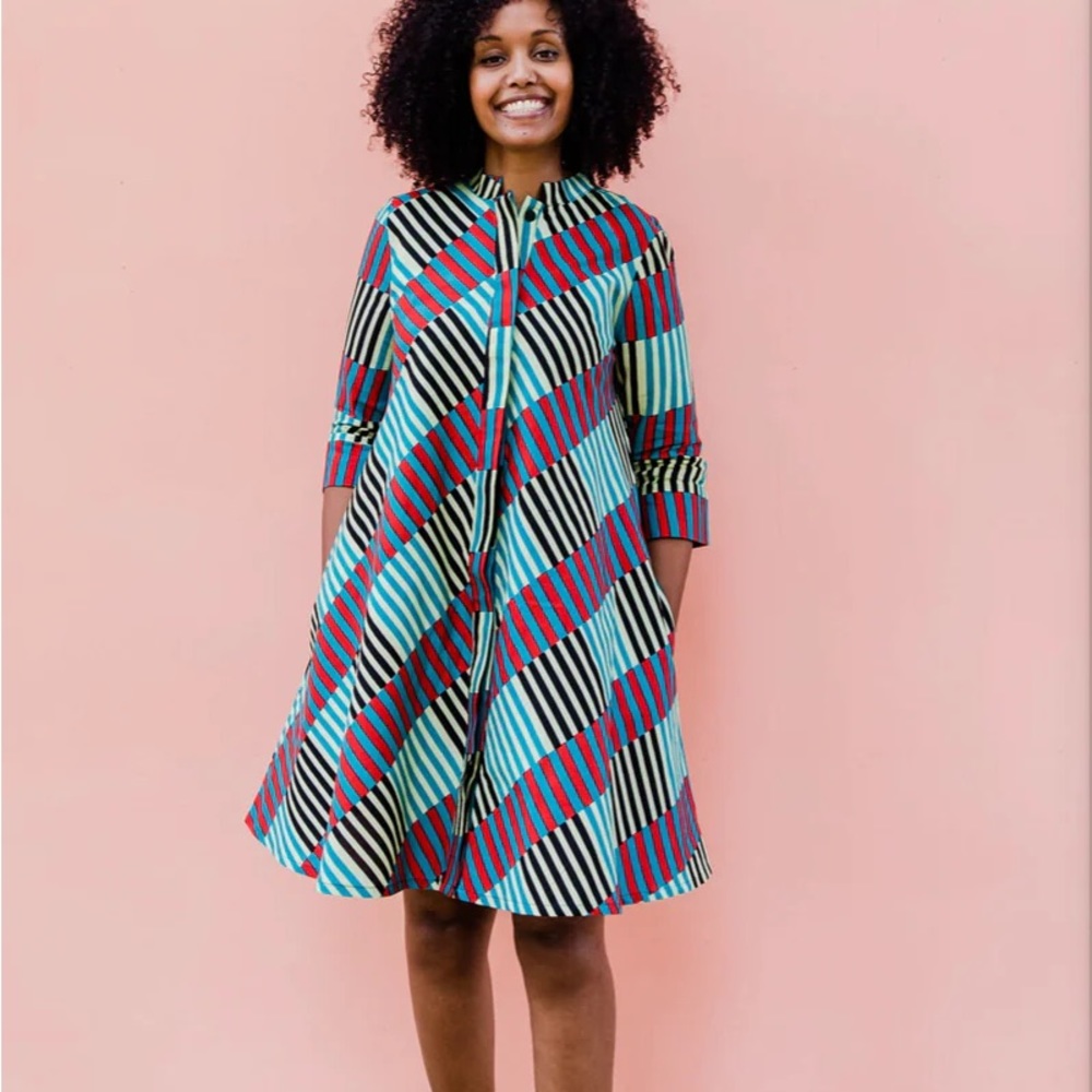 NWOT Zuri Horizon Dress Small Cotton Kitenge